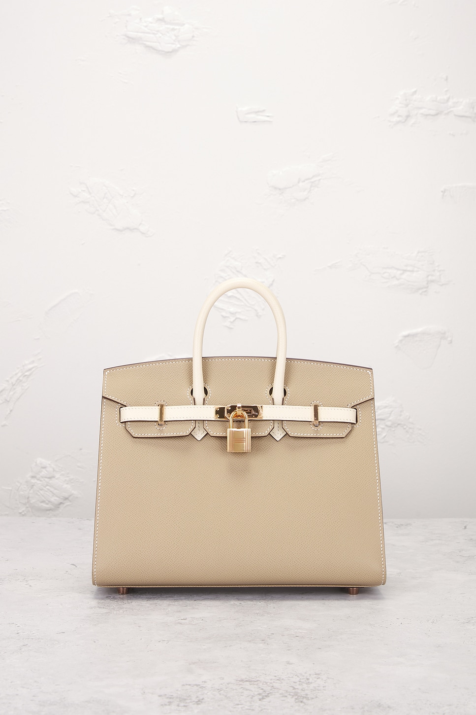 Pre-owned Hermes Epsom Birkin 25 Sellier Handbag