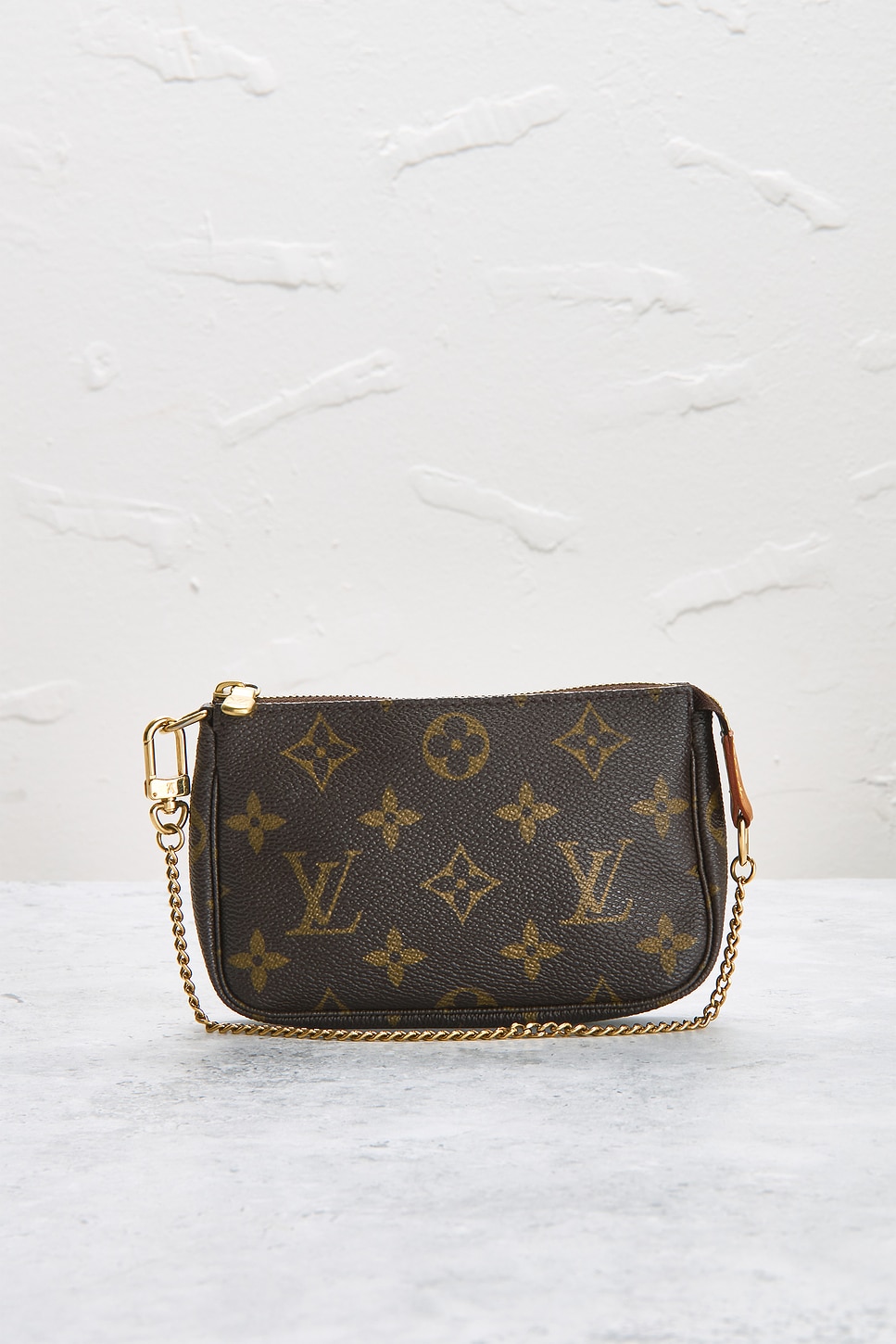 LOUIS VUITTON Pre-owned Monogram Mini Pochette Accessoires Shoulder Bag In Brown