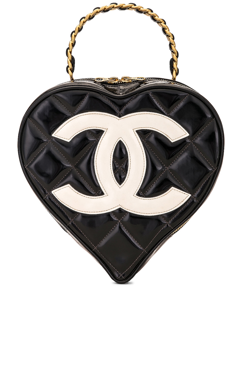 Vintage Heart Vanity Bag in Black