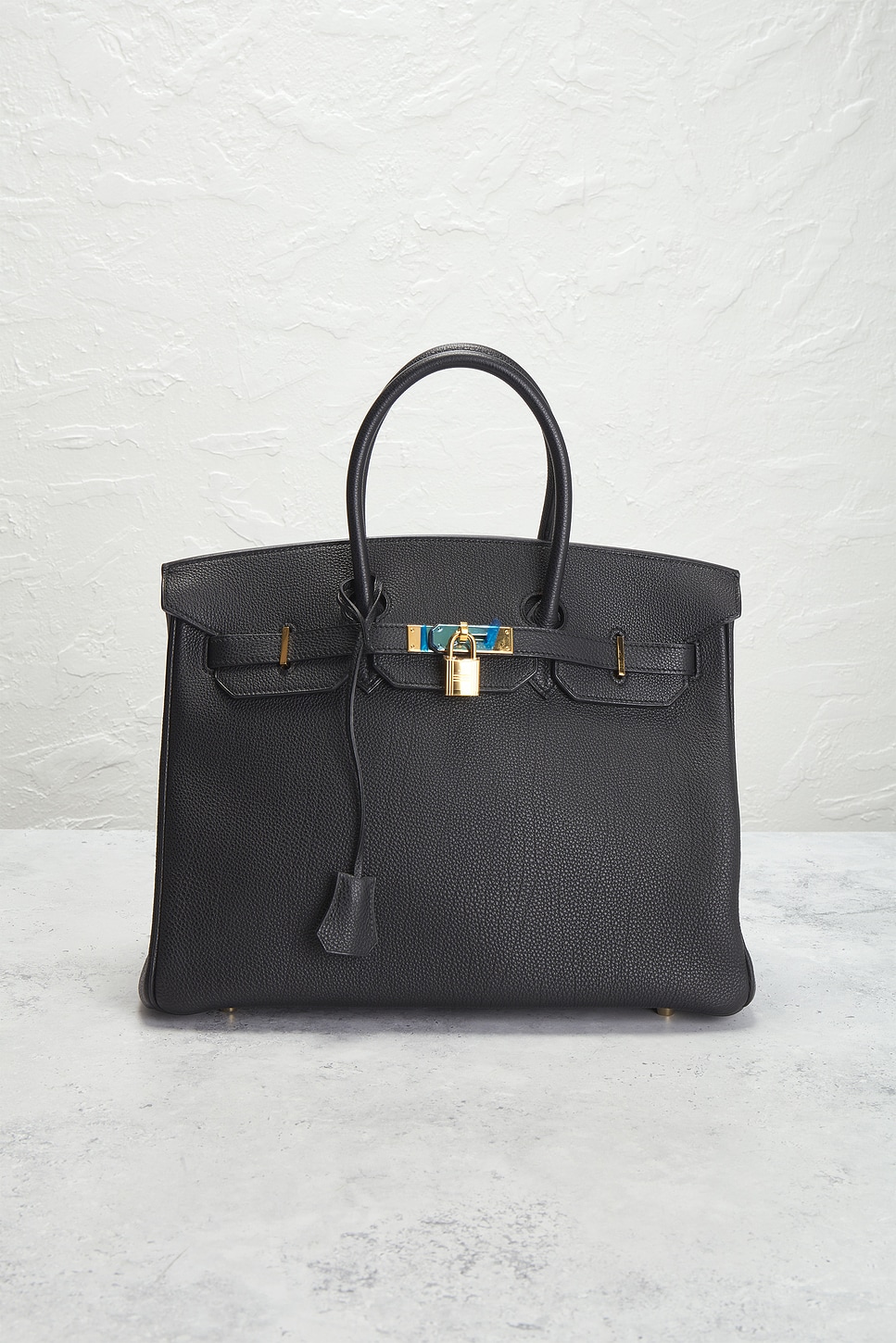 Pre-owned Hermes Togo Birkin 35 Handbag In Black