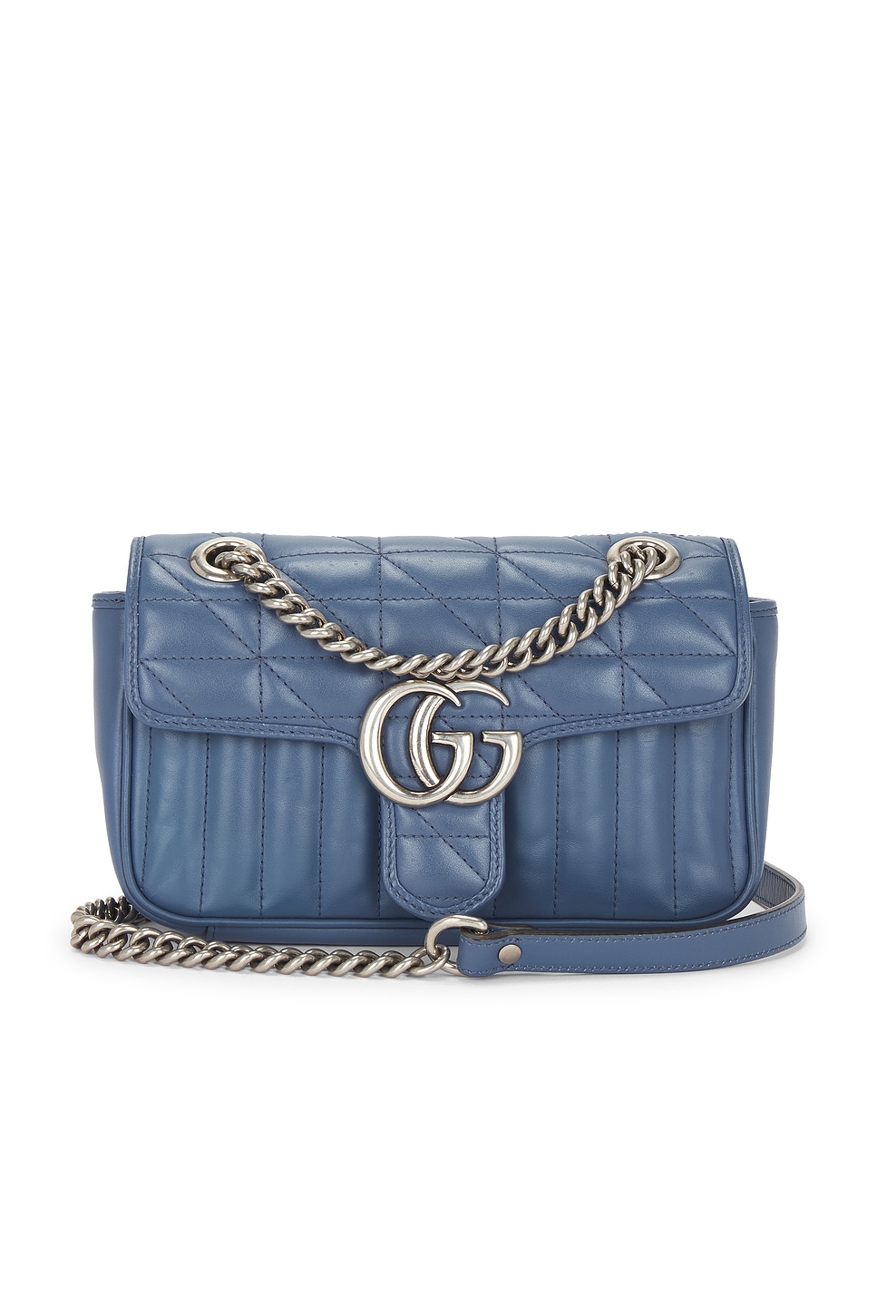 Pre-owned Gucci Gg Marmont Shoulder Bag In Blue