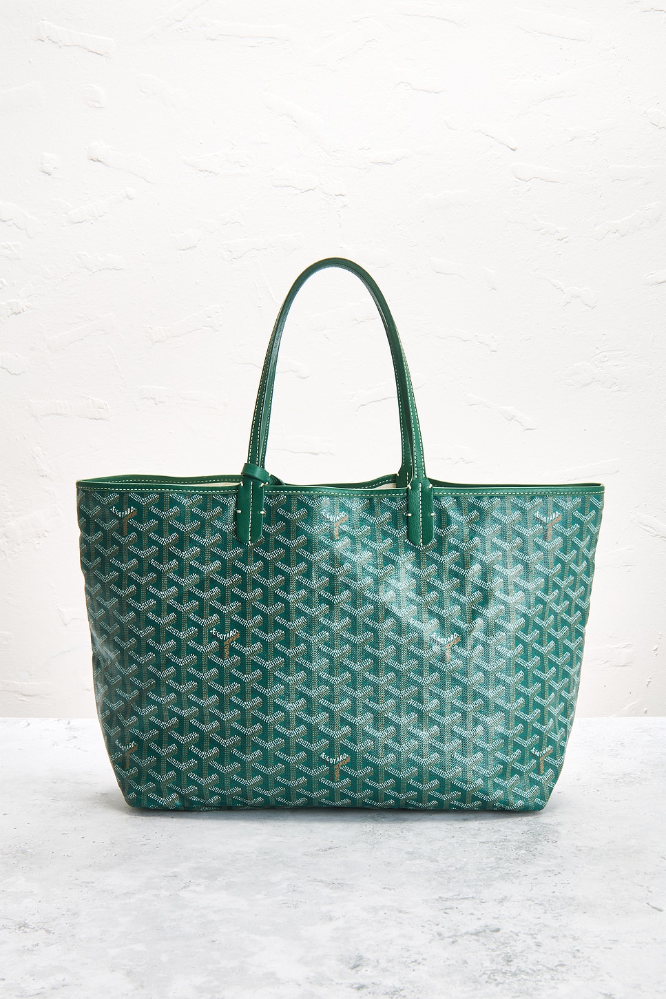 Pre-owned Goyard Saint Louis Pm Tote Bag In Green