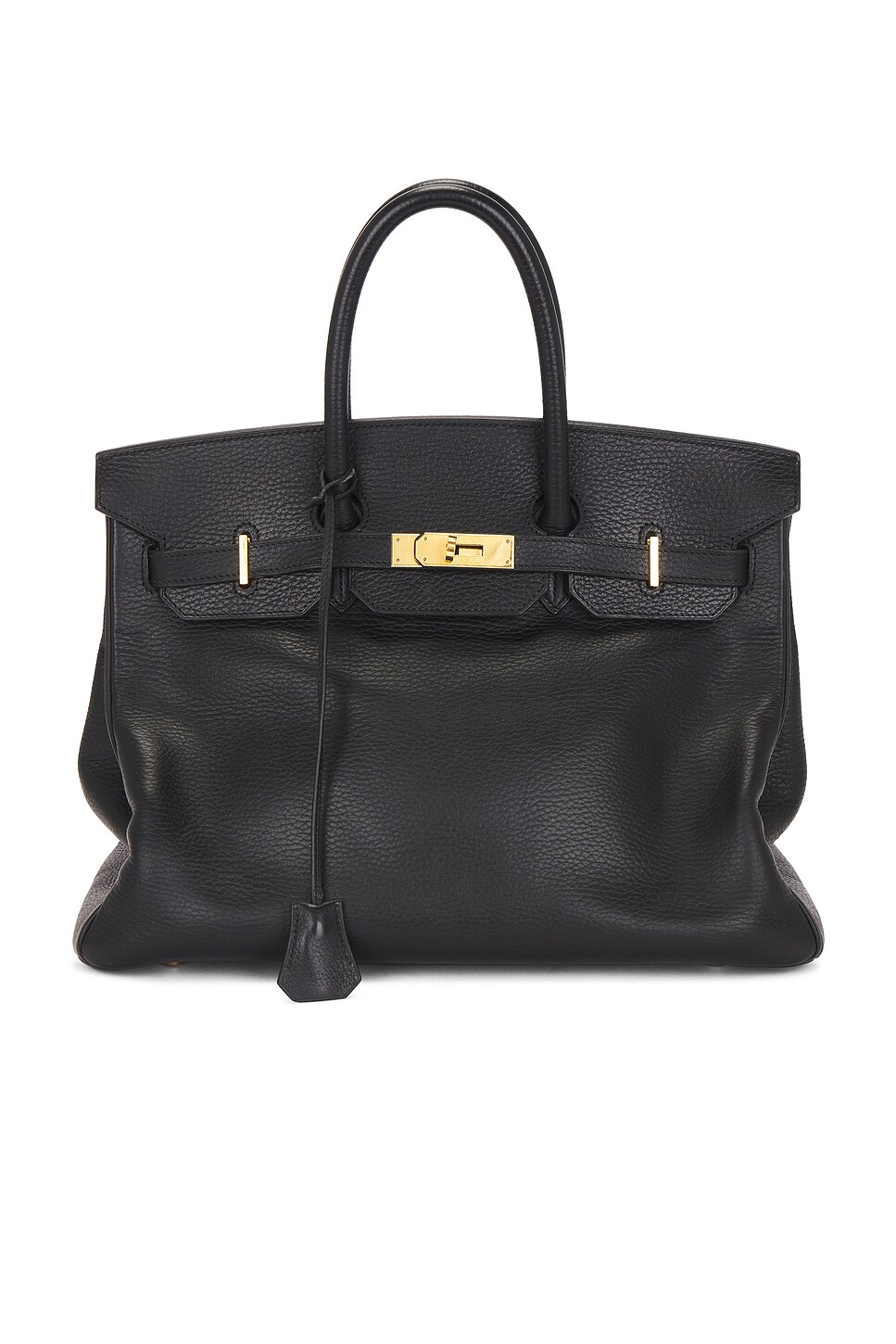 HERMÈS Hermes Taurillon Clemence Birkin 35 Retourne Handbag