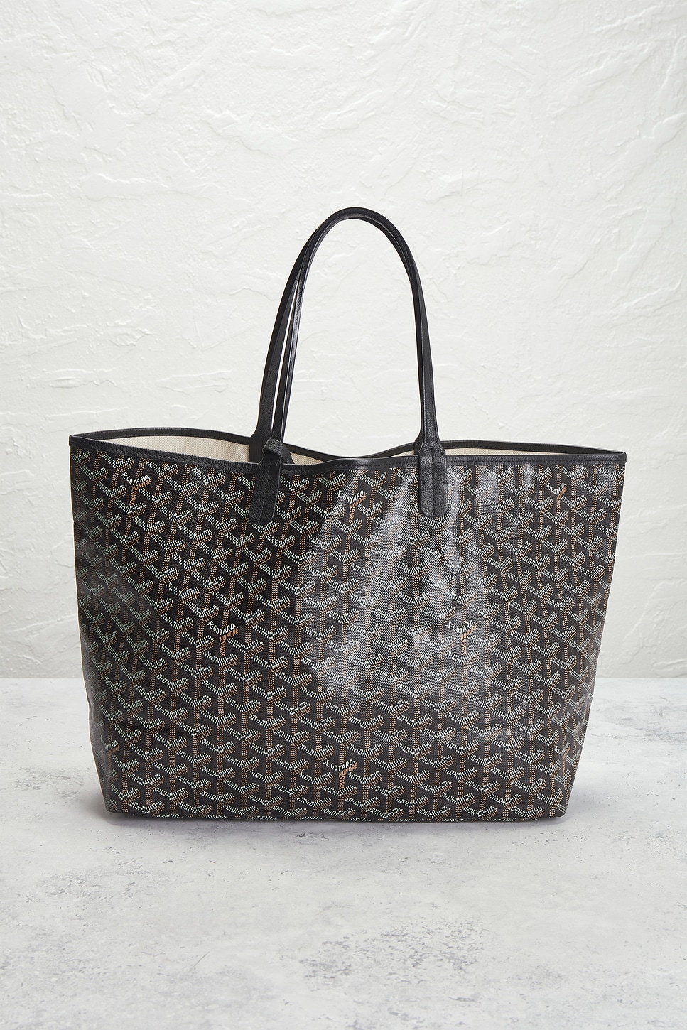 Pre-owned Goyard Saint Louis Pm Tote Bag In Black