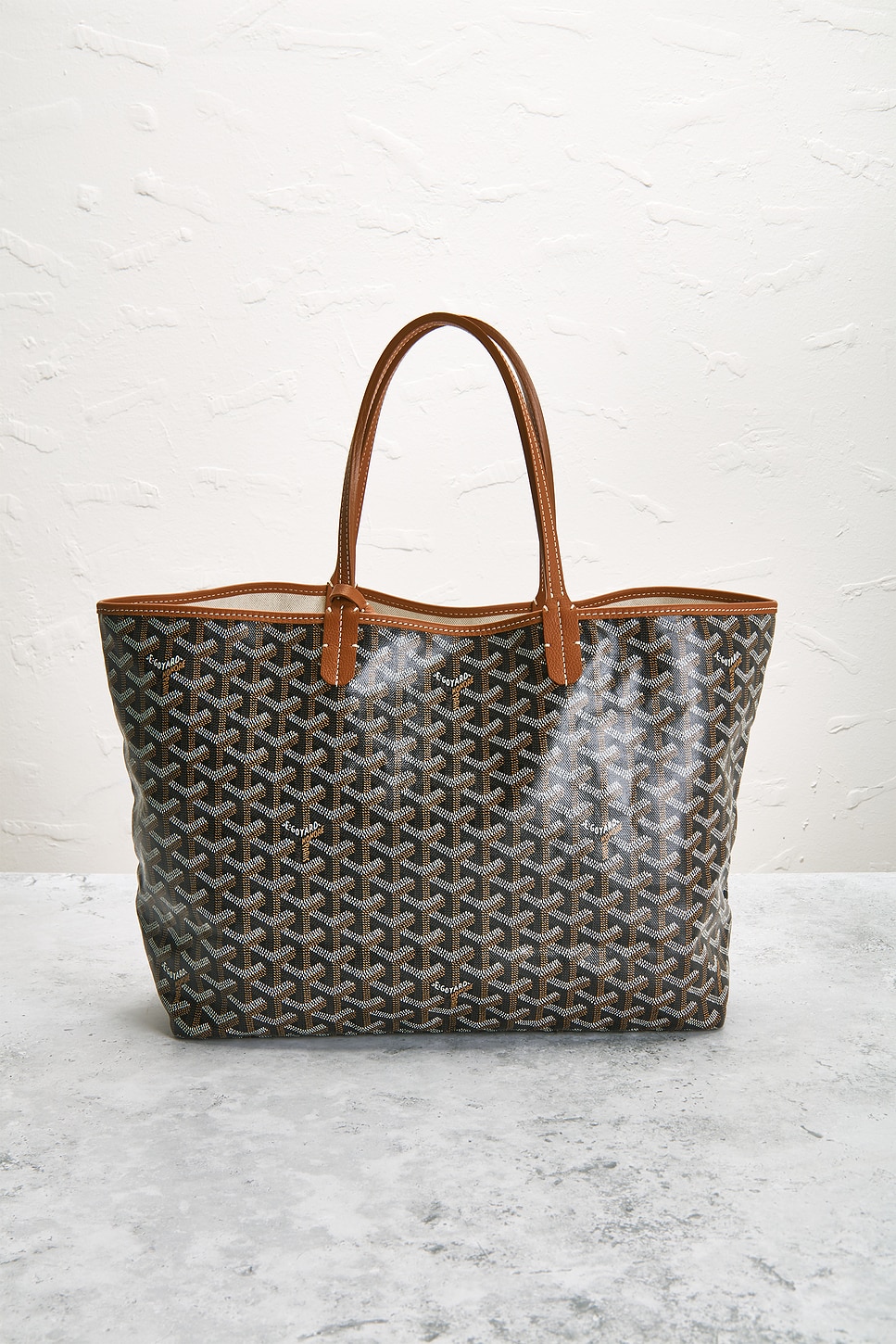 Pre-owned Goyard Saint Louis Pm Tote Bag In Black