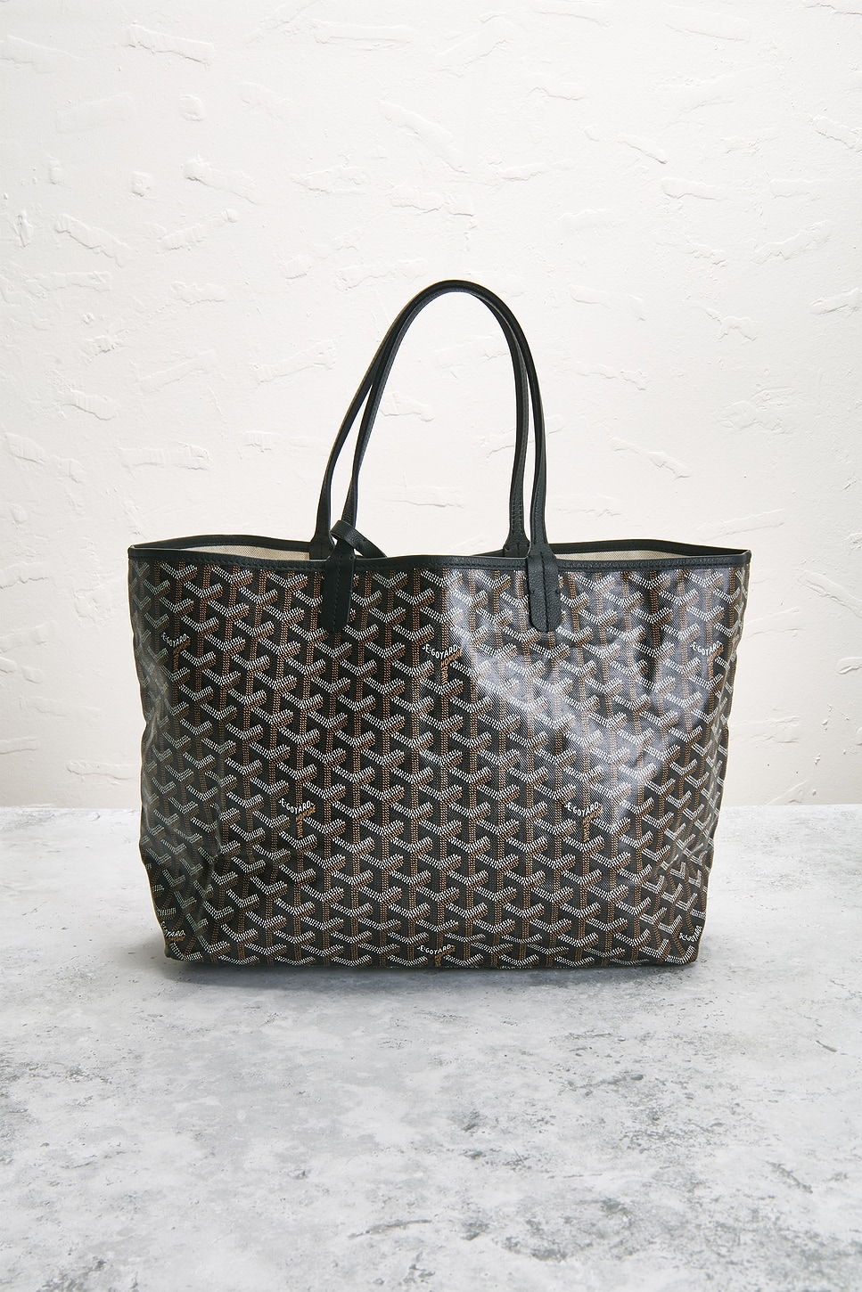 Pre-owned Goyard Saint Louis Pm Tote Bag In Black