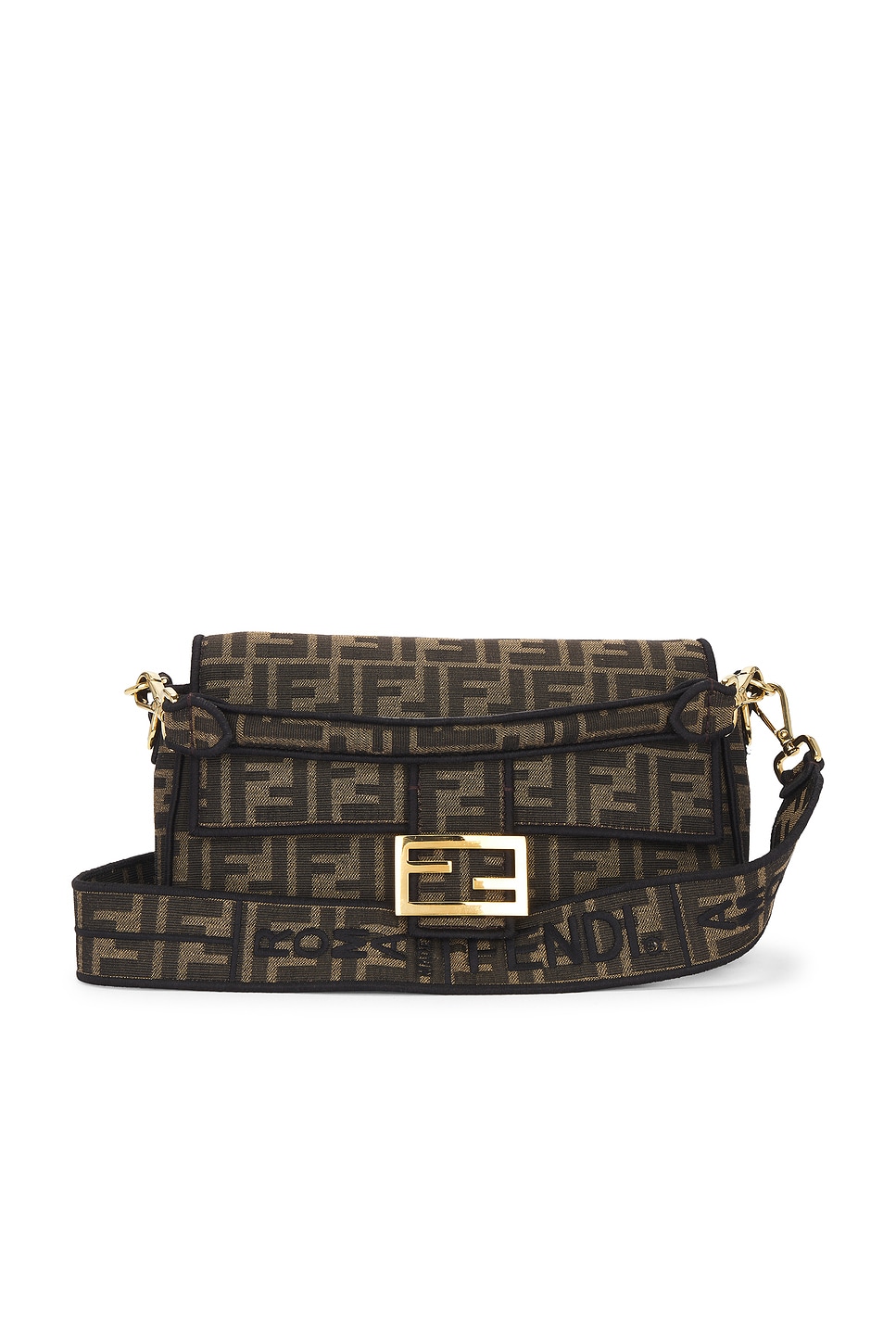 FWRD Renew Fendi Zucca Baguette Shoulder Bag