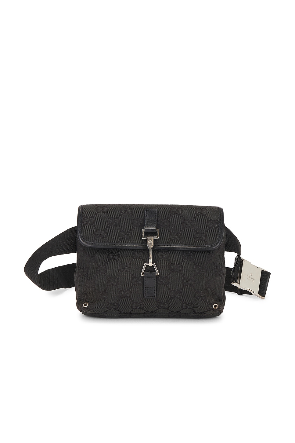 Pre-owned Gucci Flight Belt Bag In Black