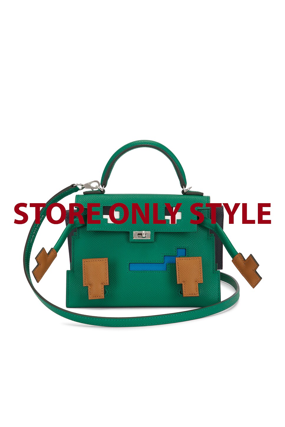 FWRD Renew Hermes Epsom Kelly Doll Picto Handbag