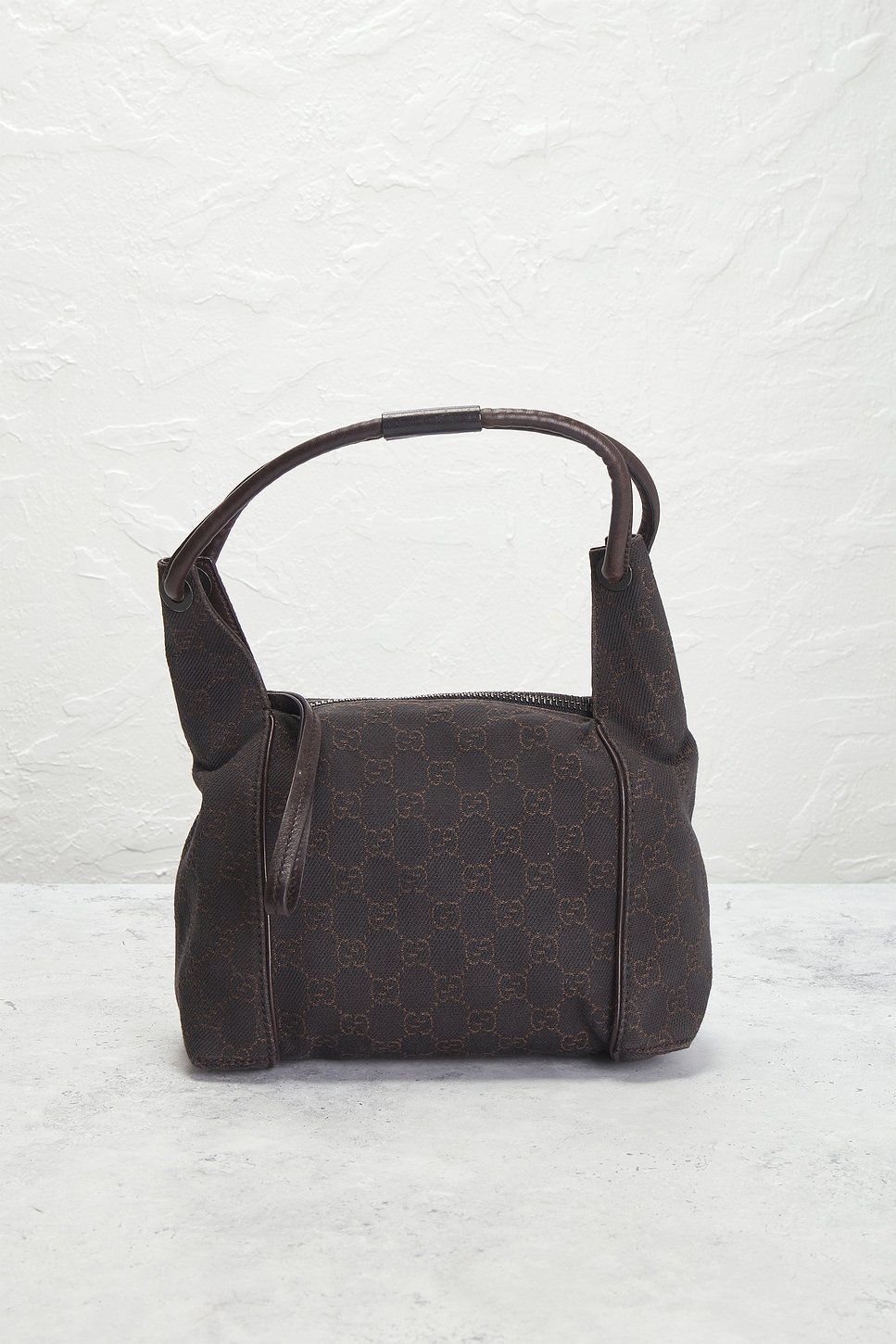 Pre-owned Gucci Denim Hobo Bag In Brown