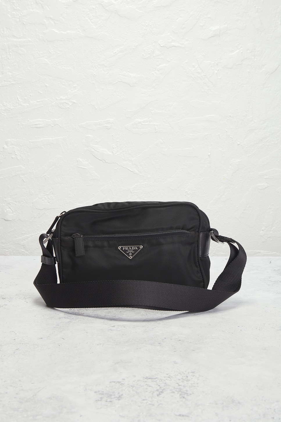 Pre-owned Prada Tessuto Shoulder Bag In Black