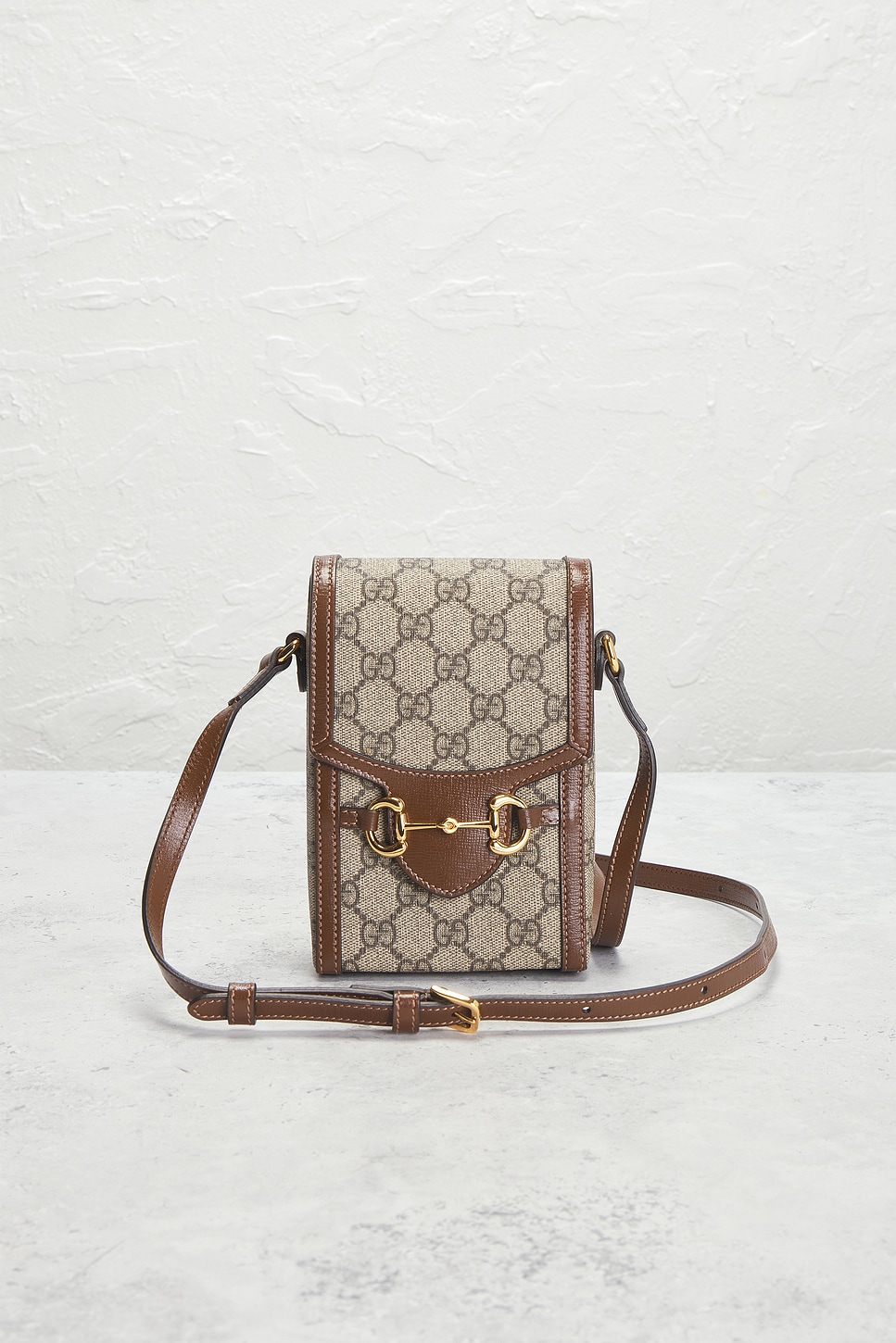 Pre-owned Gucci Mini Horsebit 1955 Crossbody Bag In Sand