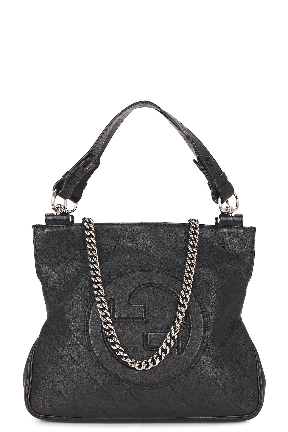 Pre-owned Gucci Sakai Be Green Blondie Tote Bag In Black