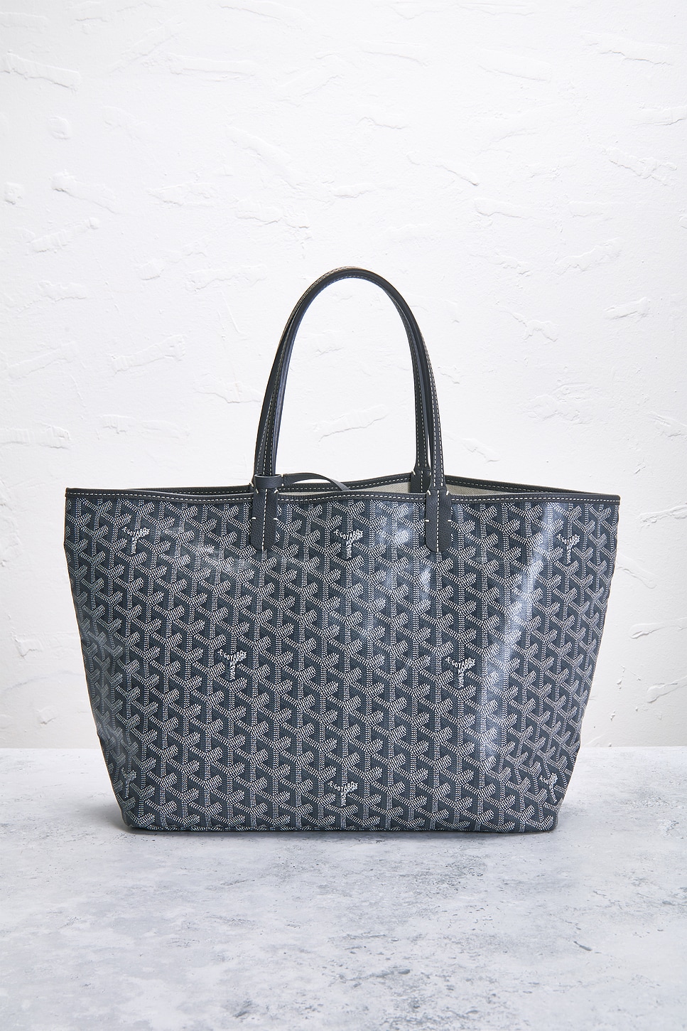 Pre-owned Goyard Saint Louis Pm Tote Bag In Gray
