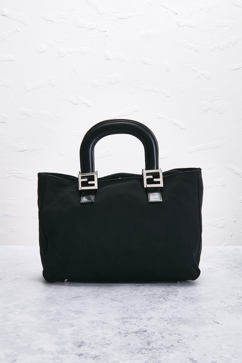 FENDI Pre-owned Neoprene Handbag In Black