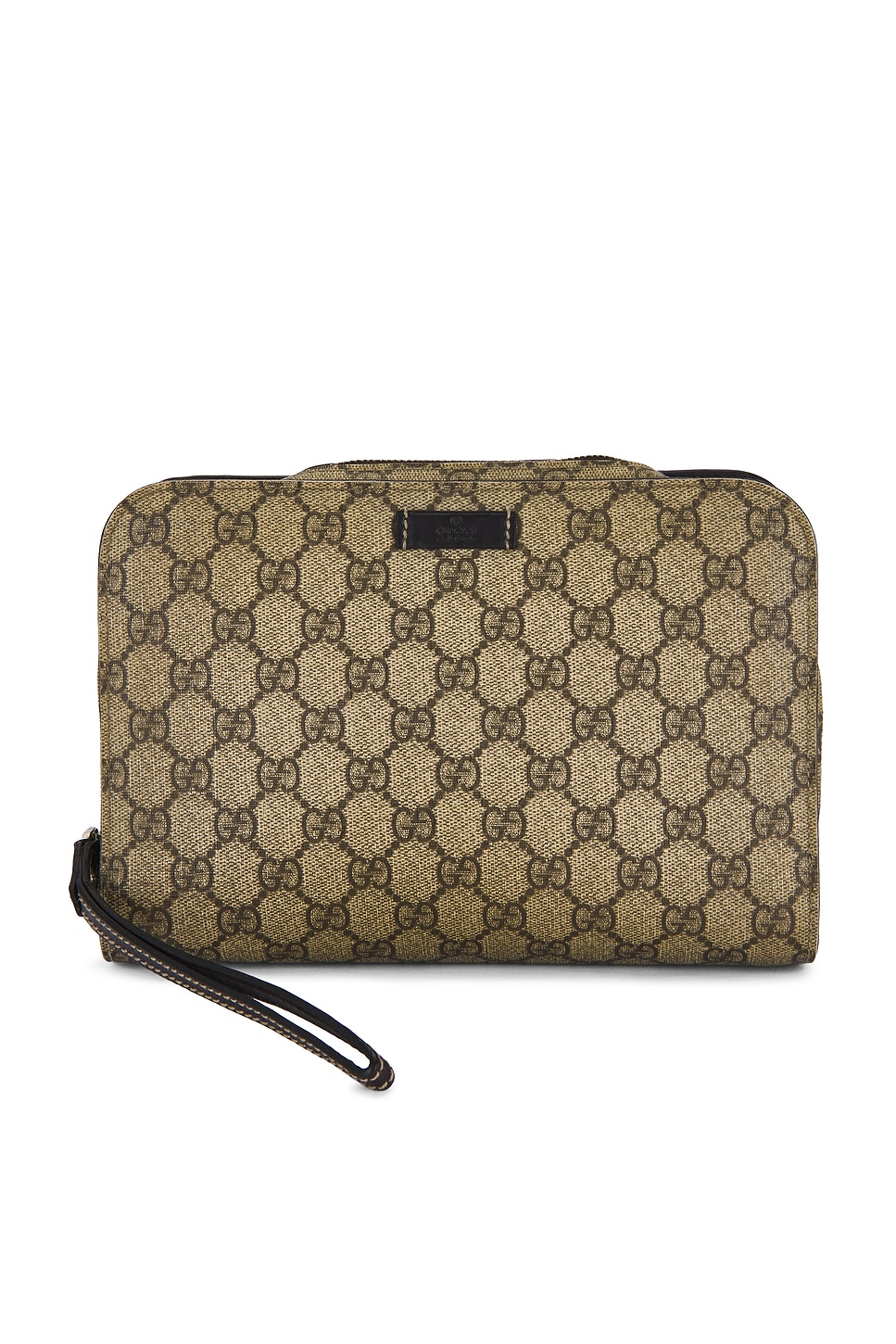Pre-owned Gucci Portfolio Pouch In Sand