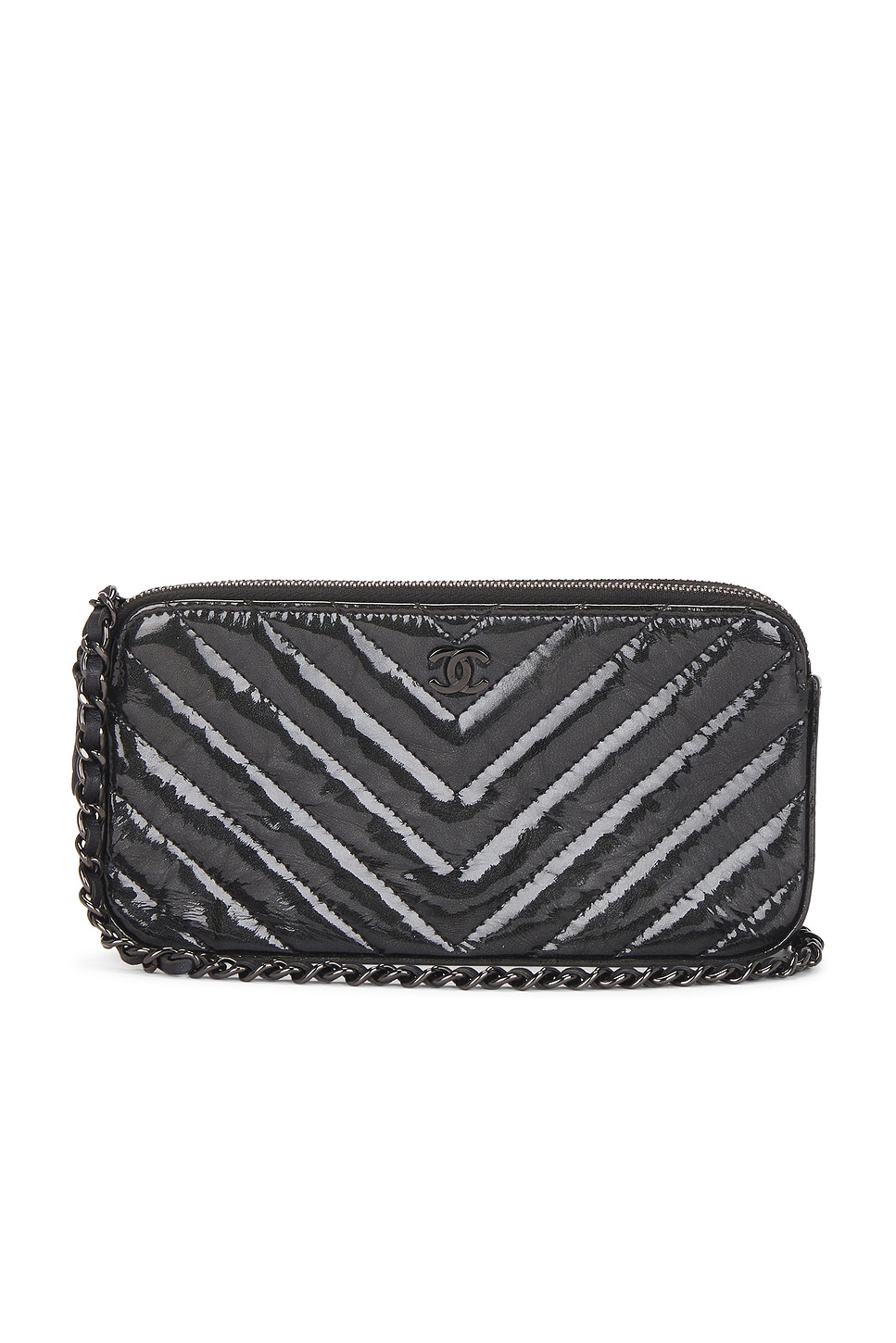 CHANEL Pre-owned So Black Double Zip Clutch
