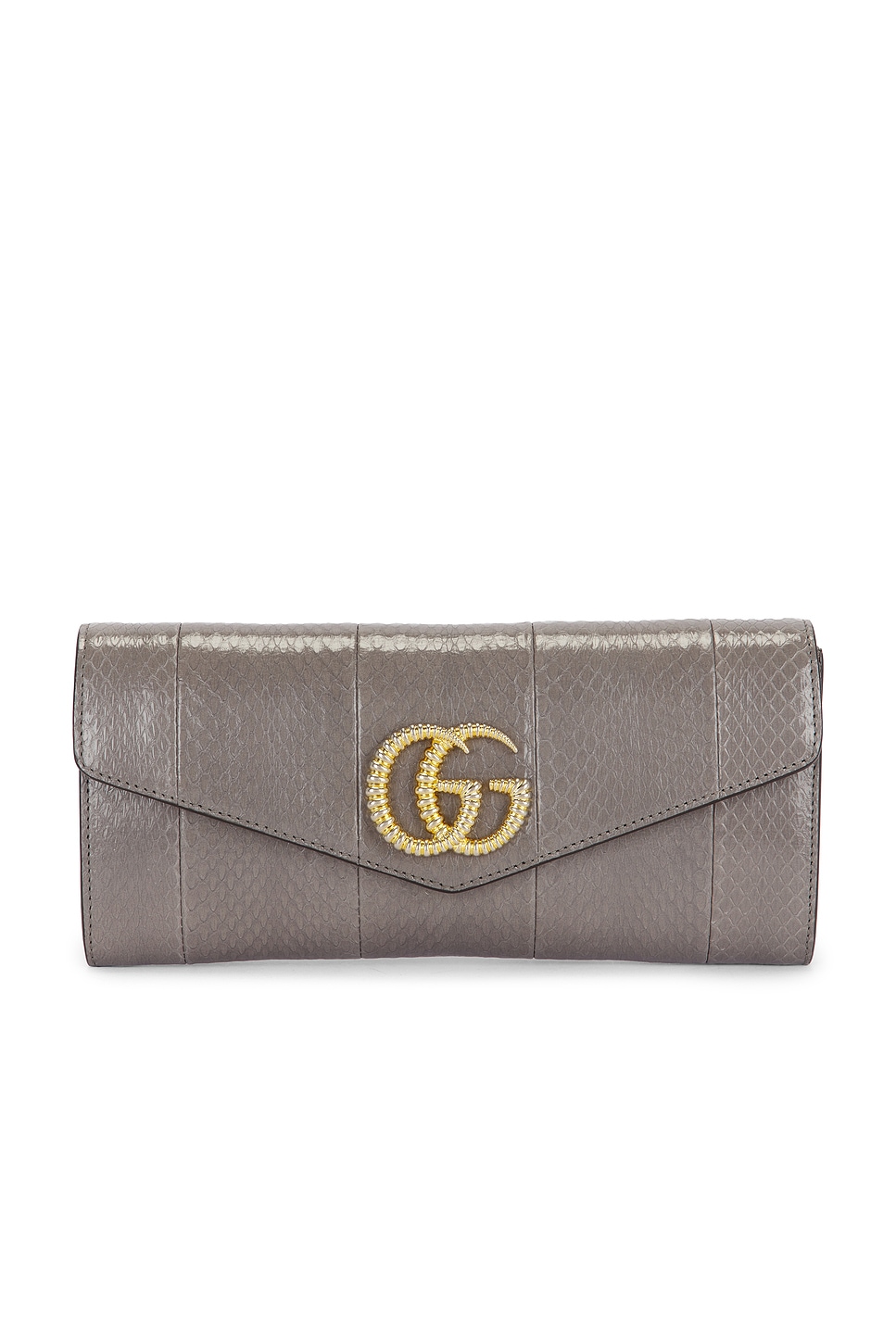 Pre-owned Gucci Broadway Clutch In Gray