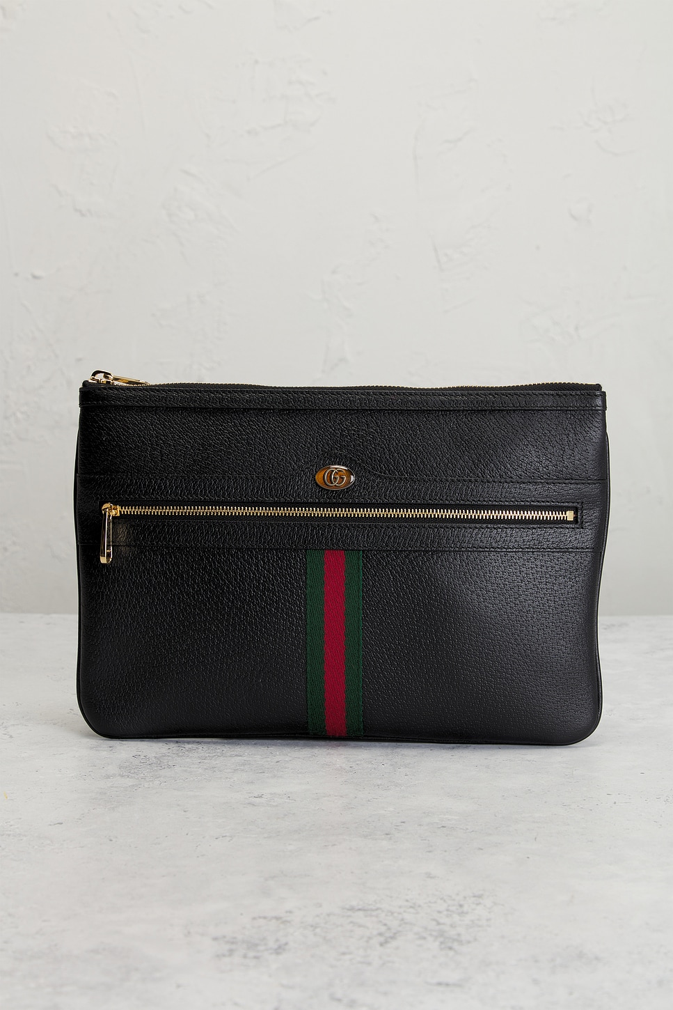 Pre-owned Gucci Ophidia Pouch In Black