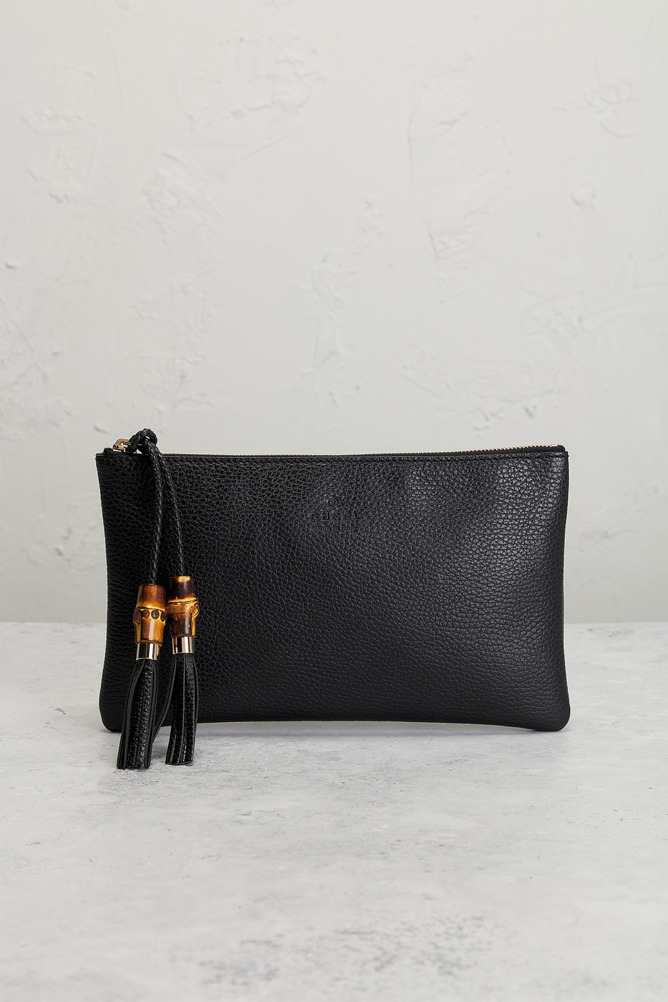GUCCI Pre-owned Bamboo Clutch In Black