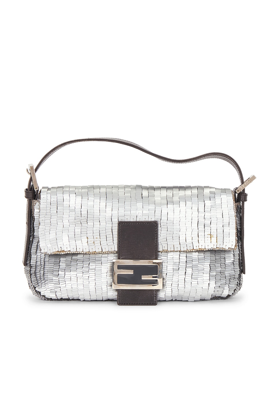 fendi Fendi Vintage Sequined Baguette Shoulder Bag