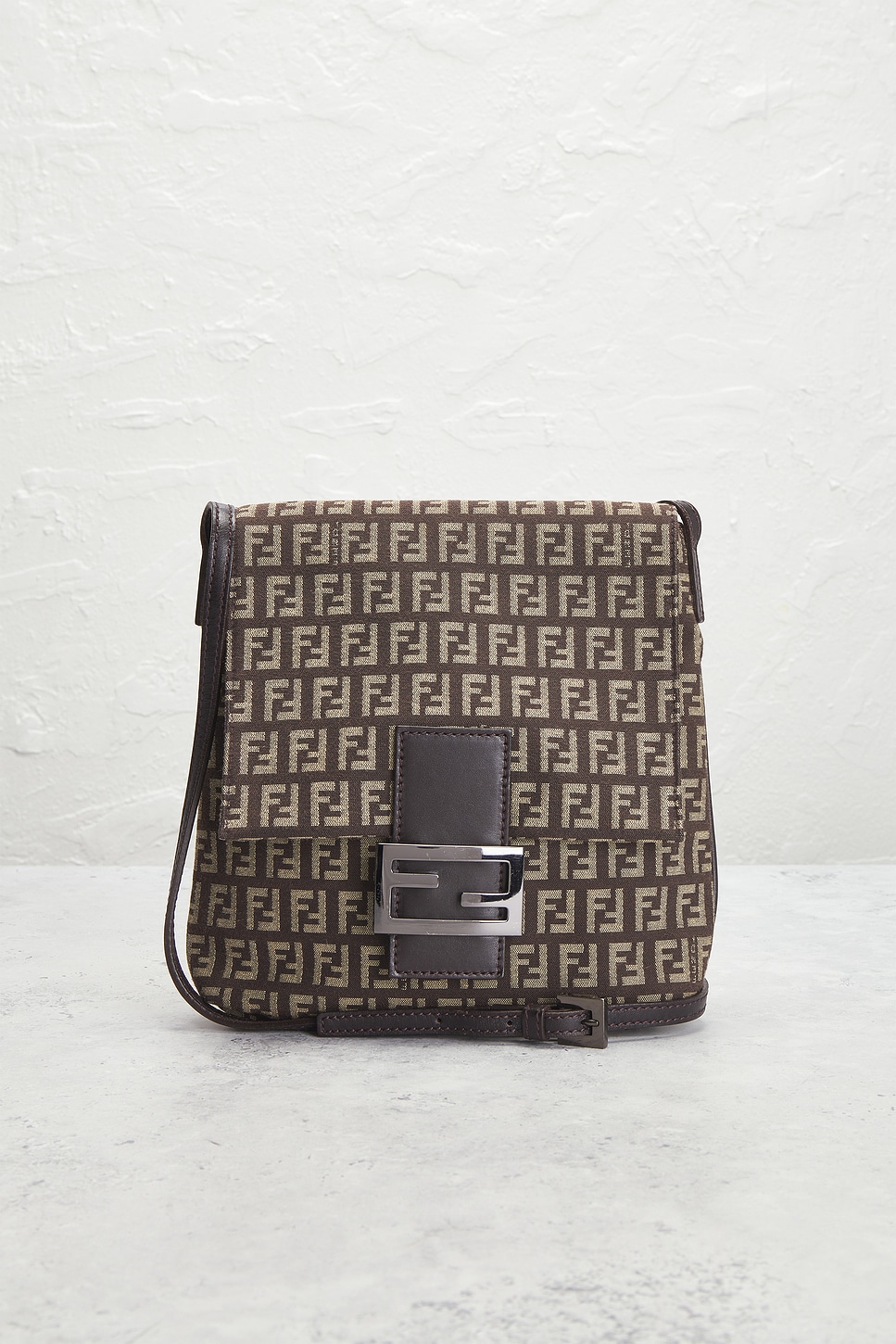 FENDI Pre-owned Zucchino Tube Messenger Bag In Brown