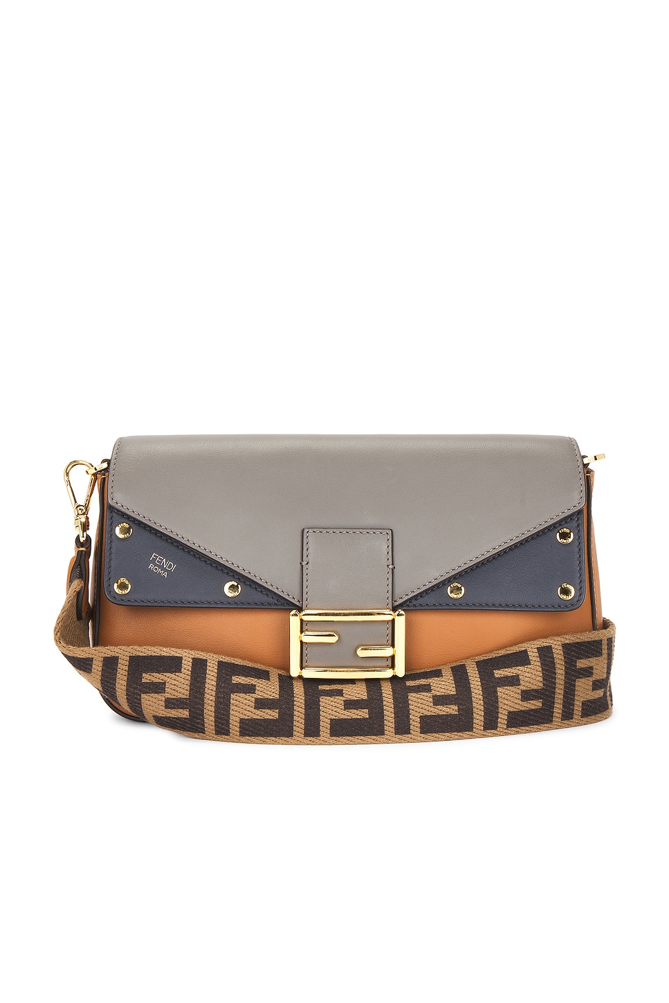 Pre-owned Fendi Vitello Grace Re-edition Baguette Shoulder Bag In Multi