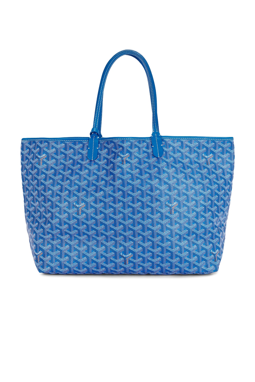 Pre-owned Goyard Saint Louis Pm Tote Bag In Blue