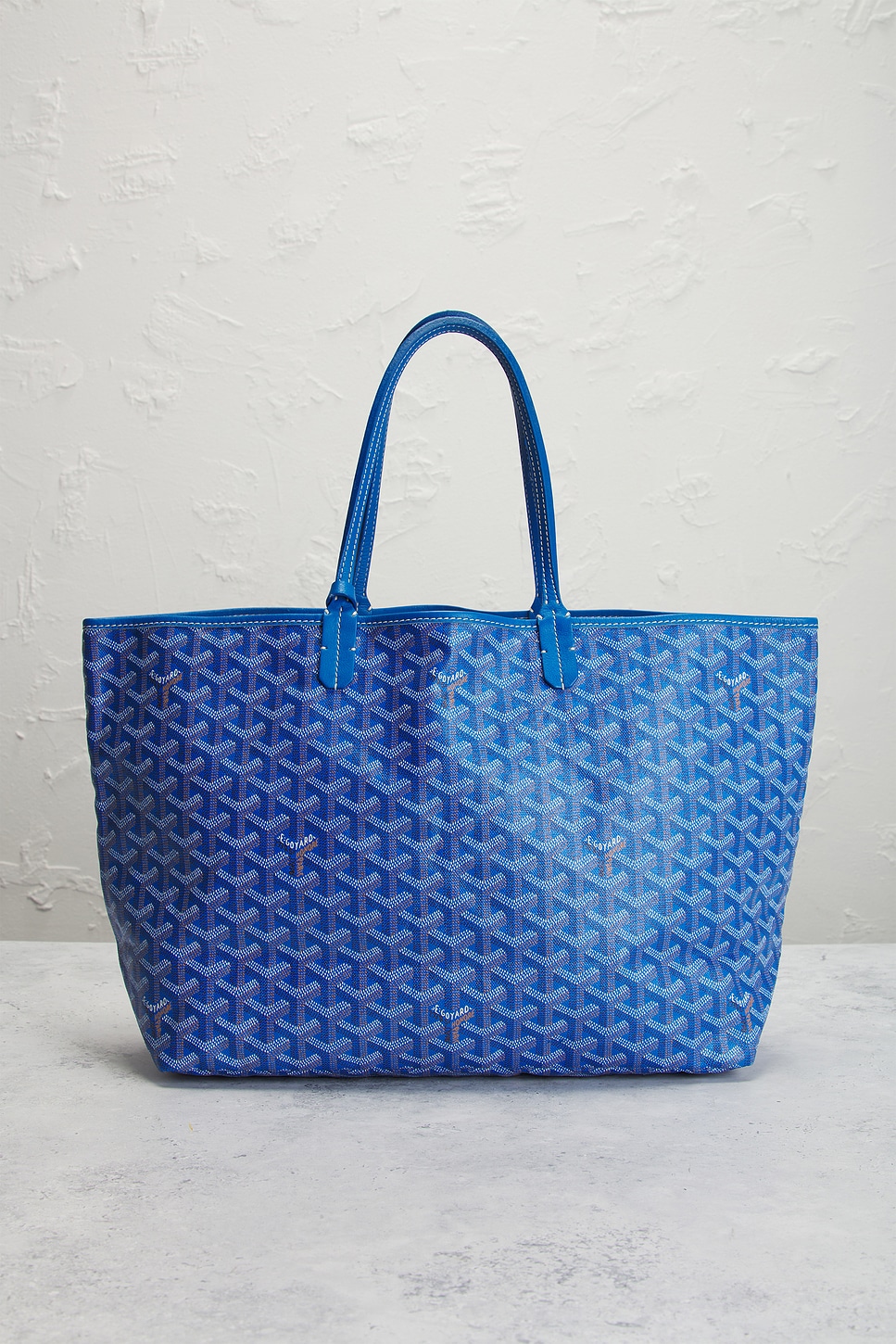 Pre-owned Goyard Saint Louis Pm Tote Bag In Blue