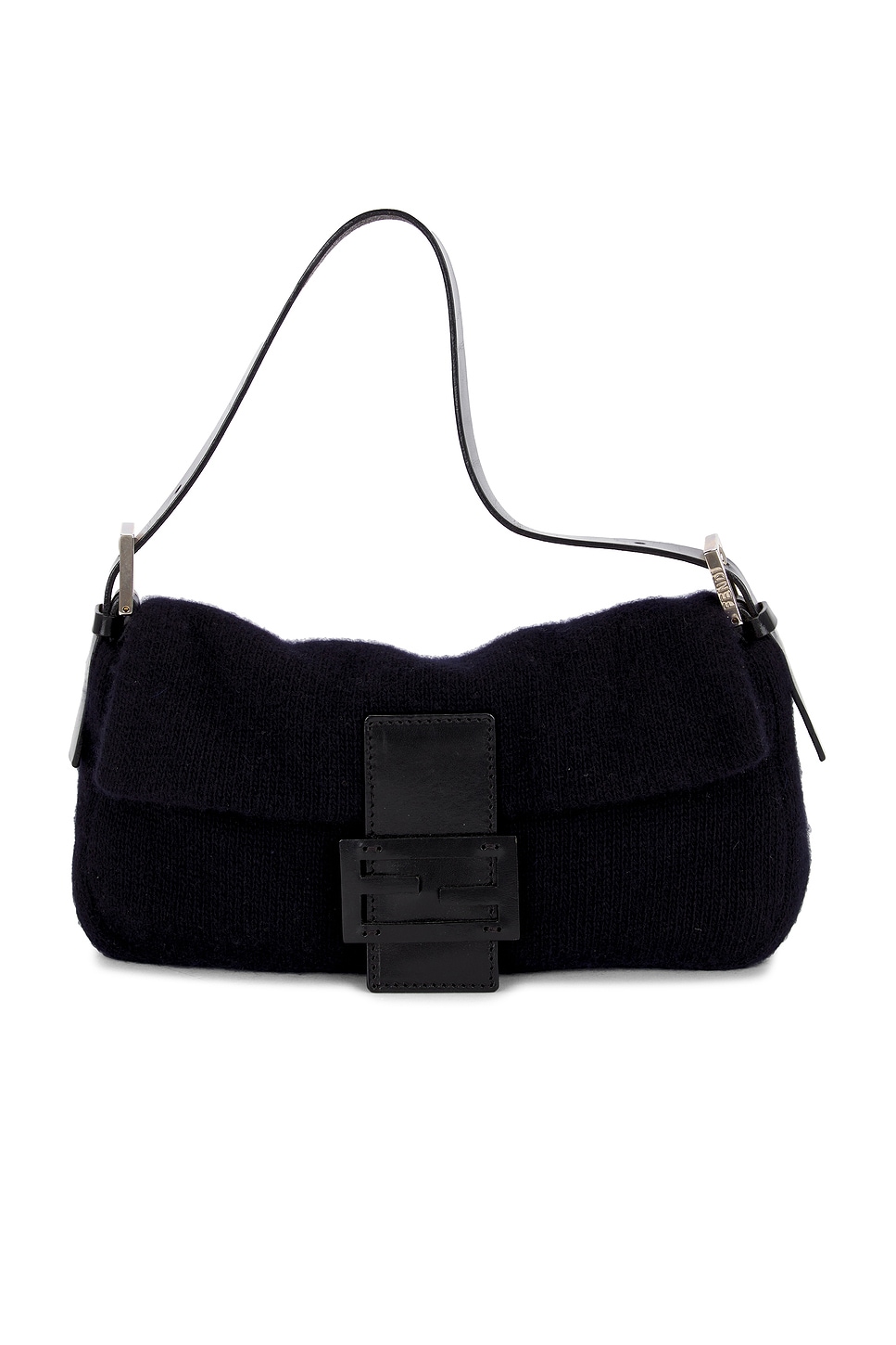 Pre-owned Fendi Vintage Baguette Shoulder Bag In Black