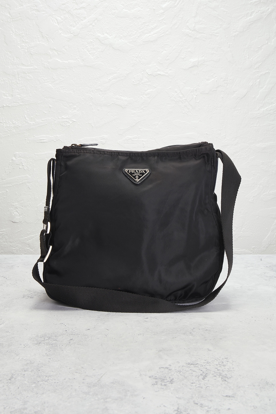 PRADA Pre-owned Tessuto Messenger Bag In Black