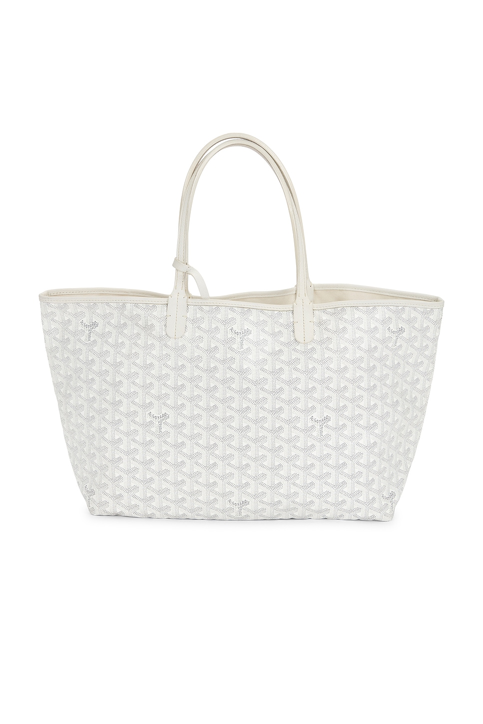 Pre-owned Goyard Saint Louis Pm Tote Bag In White