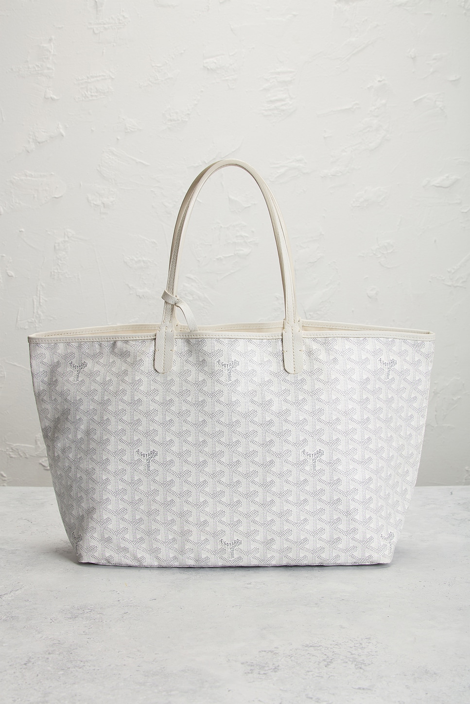 Pre-owned Goyard Saint Louis Pm Tote Bag In White