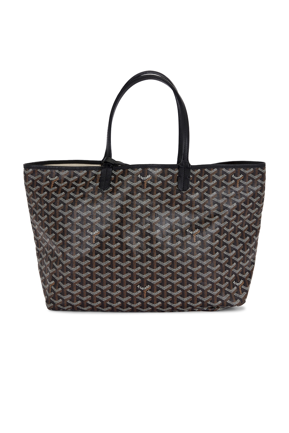 Pre-owned Goyard Anjou Reversible Pm Tote Bag In Black