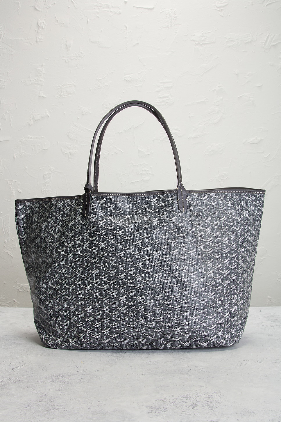 Pre-owned Goyard Saint Louis Gm Tote Bag In Gray