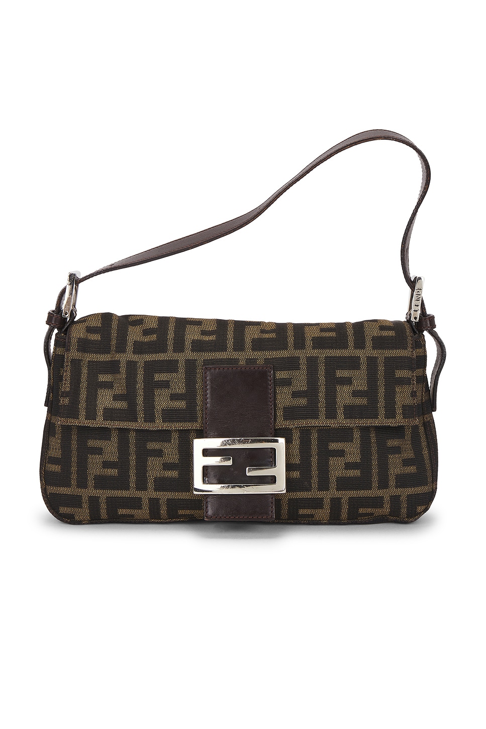 FWRD Renew Fendi Zucca Baguette Shoulder Bag