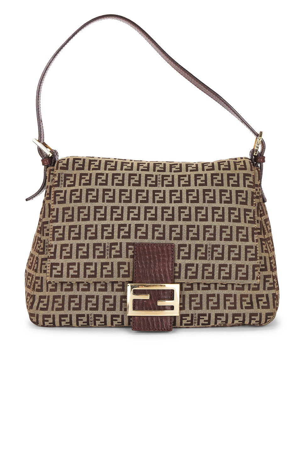 FWRD Renew Fendi Zucchino Baguette Shoulder Bag