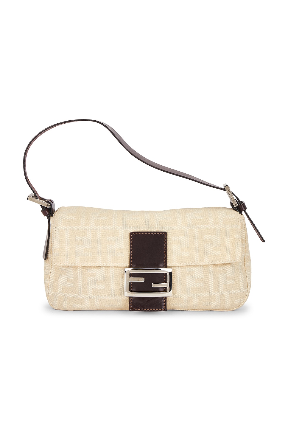 FWRD Renew Fendi Zucca Baguette Shoulder Bag