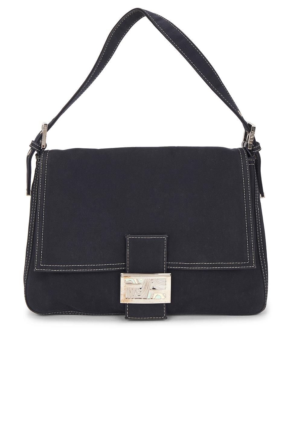 fendi Fendi Denim Mama Baguette Shoulder Bag