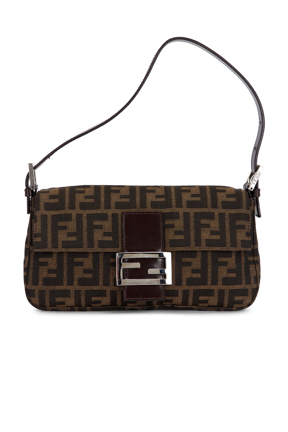 FWRD Renew Fendi Zucca Baguette Shoulder Bag