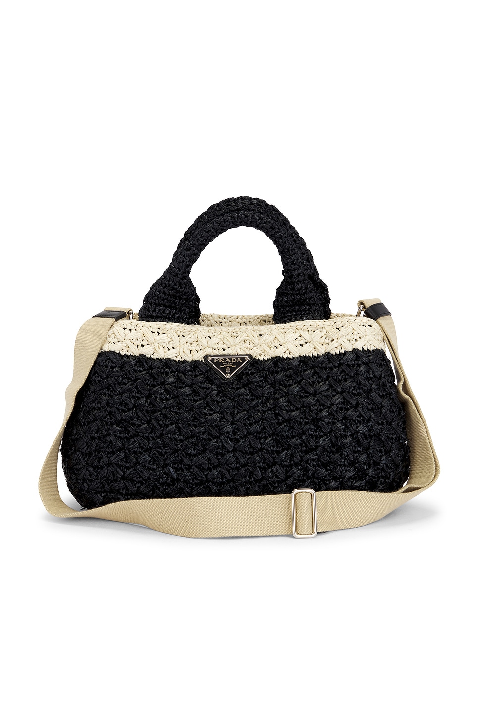 prada Prada Raffia Convertible Tote Bag