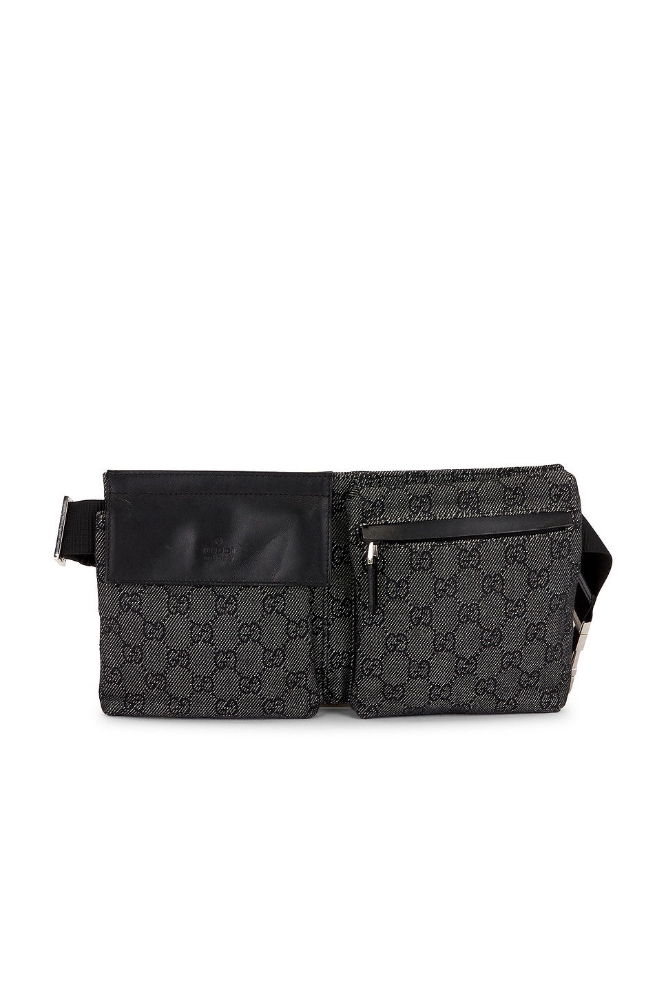 gucci Gucci Denim Double Pocket Belt Bag
