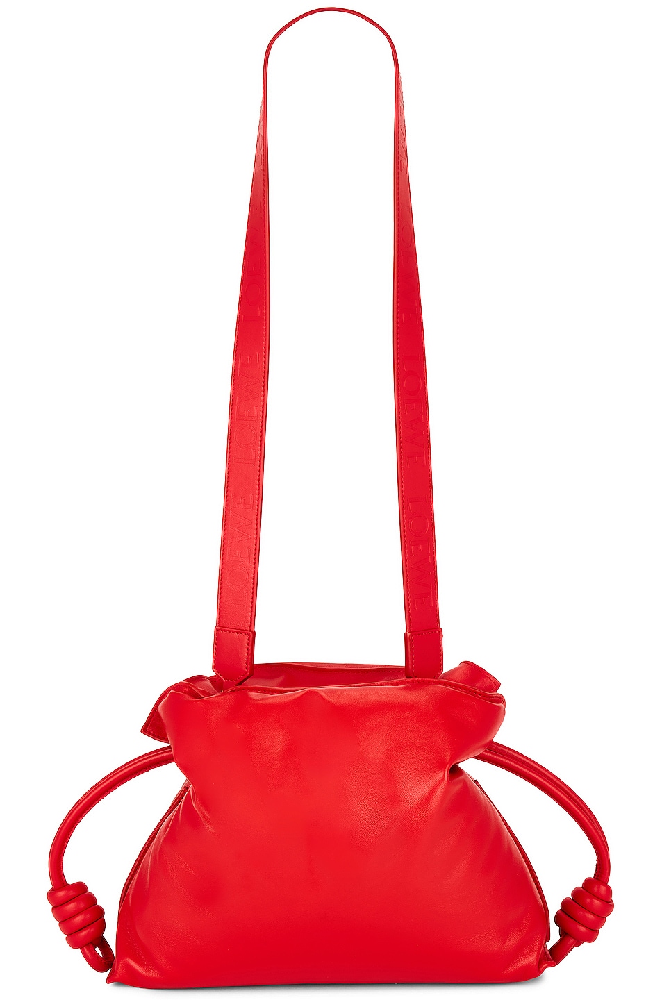 Flamenco Clutch Puffer Bag in Red