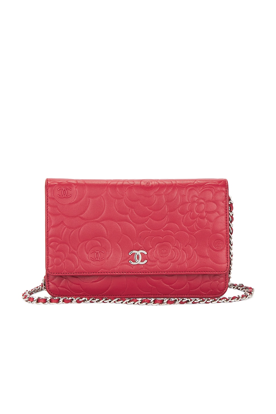 chanel Chanel Lambskin Camellia Wallet On Chain