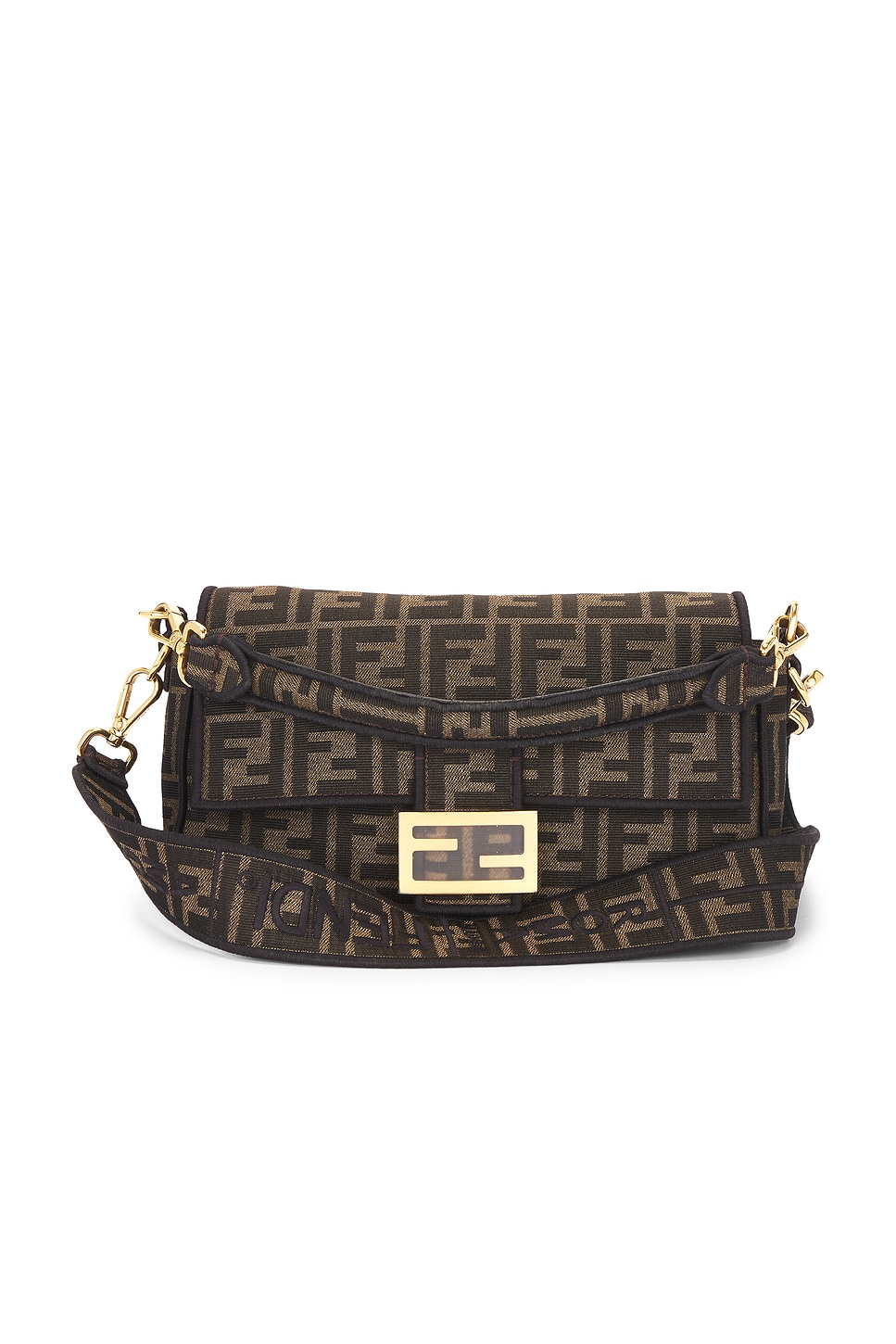 FWRD Renew Fendi Zucca FF 1974 Baguette Shoulder Bag