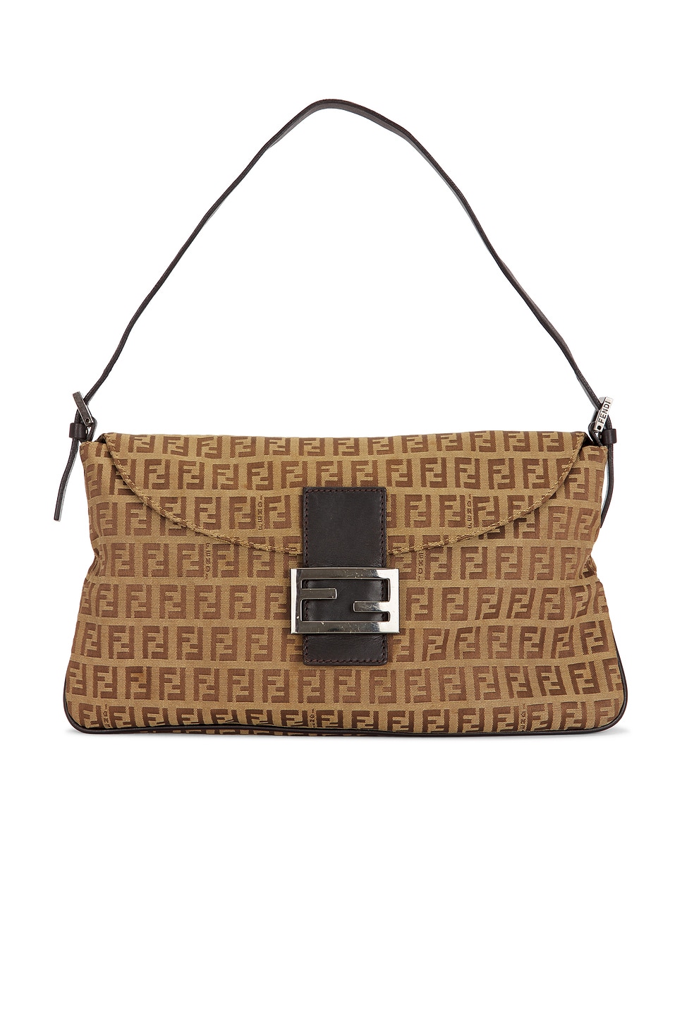 FWRD Renew Fendi Zucchino Baguette Shoulder Bag
