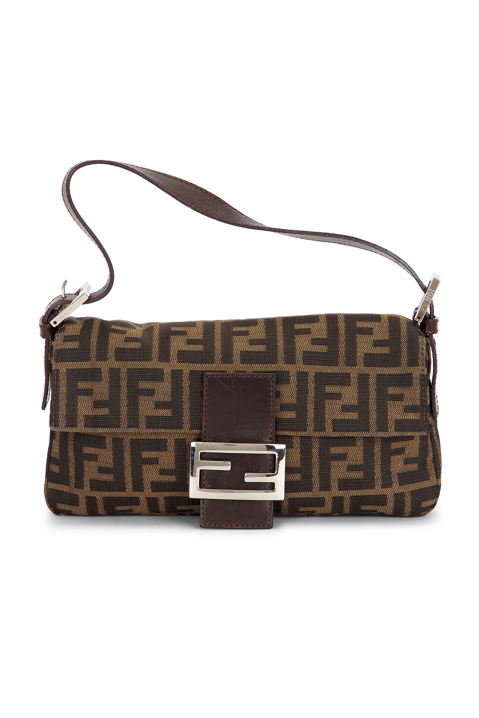 FWRD Renew Fendi Zucca Baguette Shoulder Bag