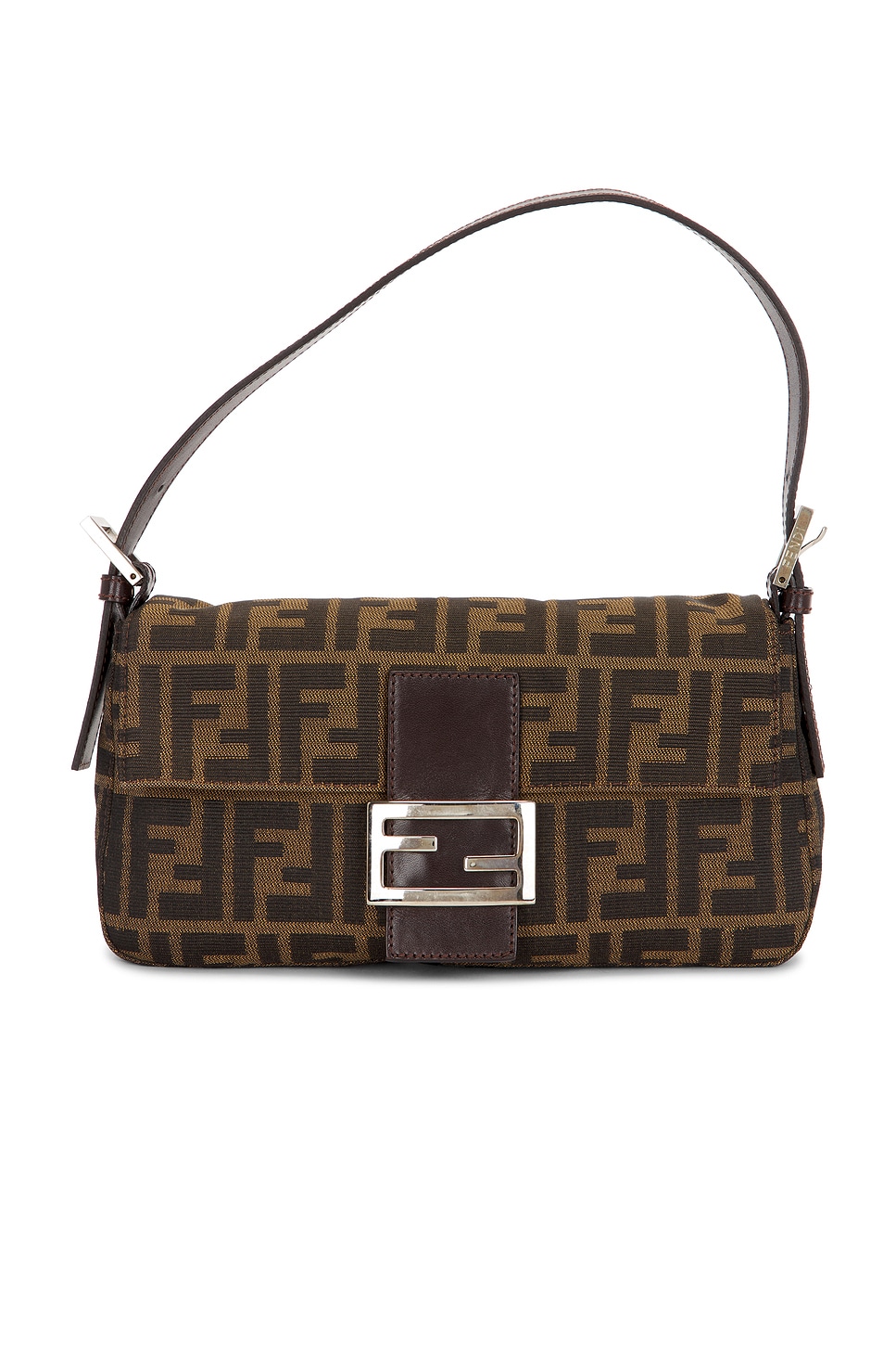 FWRD Renew Fendi Zucca Baguette Shoulder Bag
