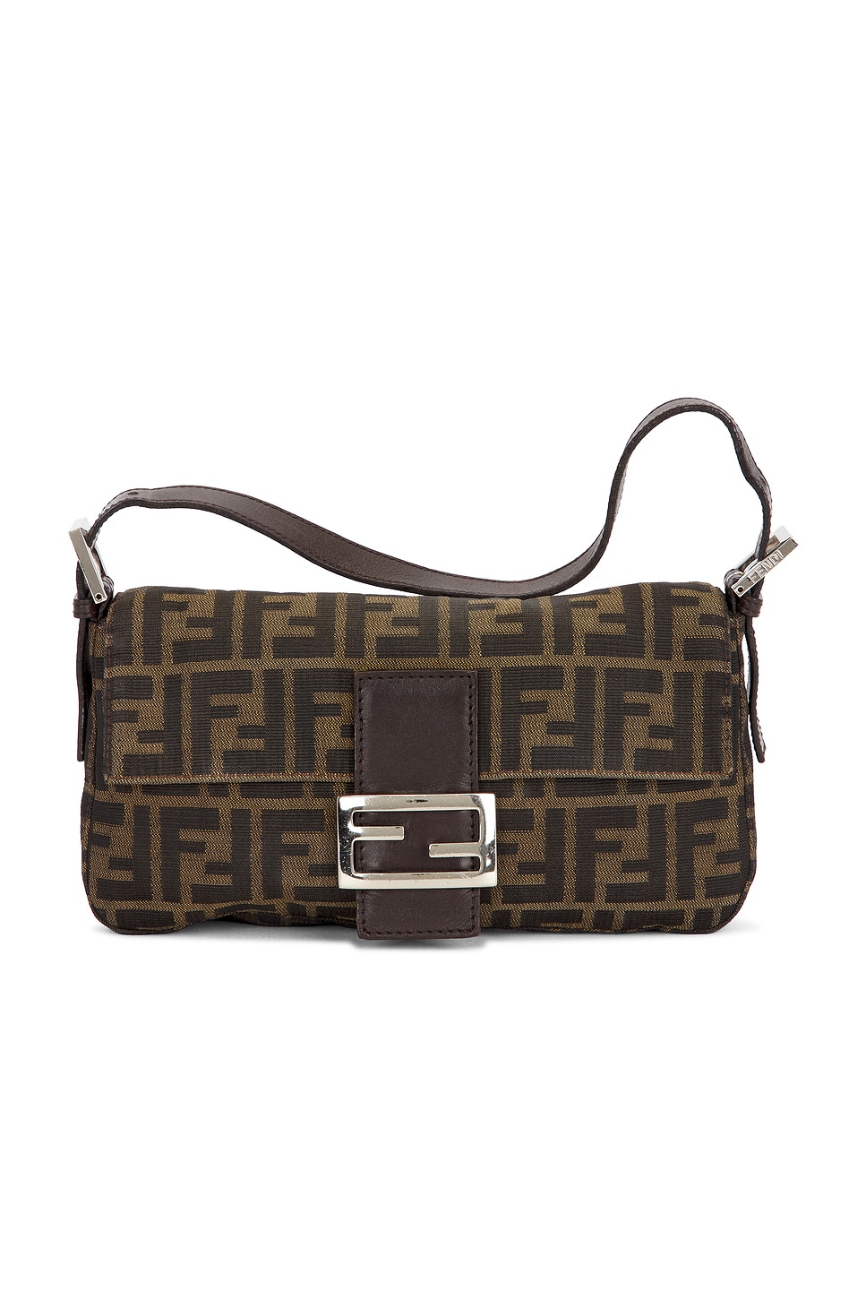 FWRD Renew Fendi Zucca Baguette Shoulder Bag