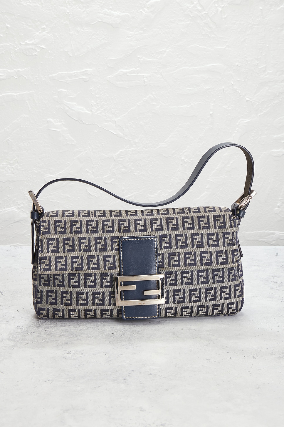 FWRD Renew Fendi Zucchino Baguette Shoulder Bag | Thumbnail 2
